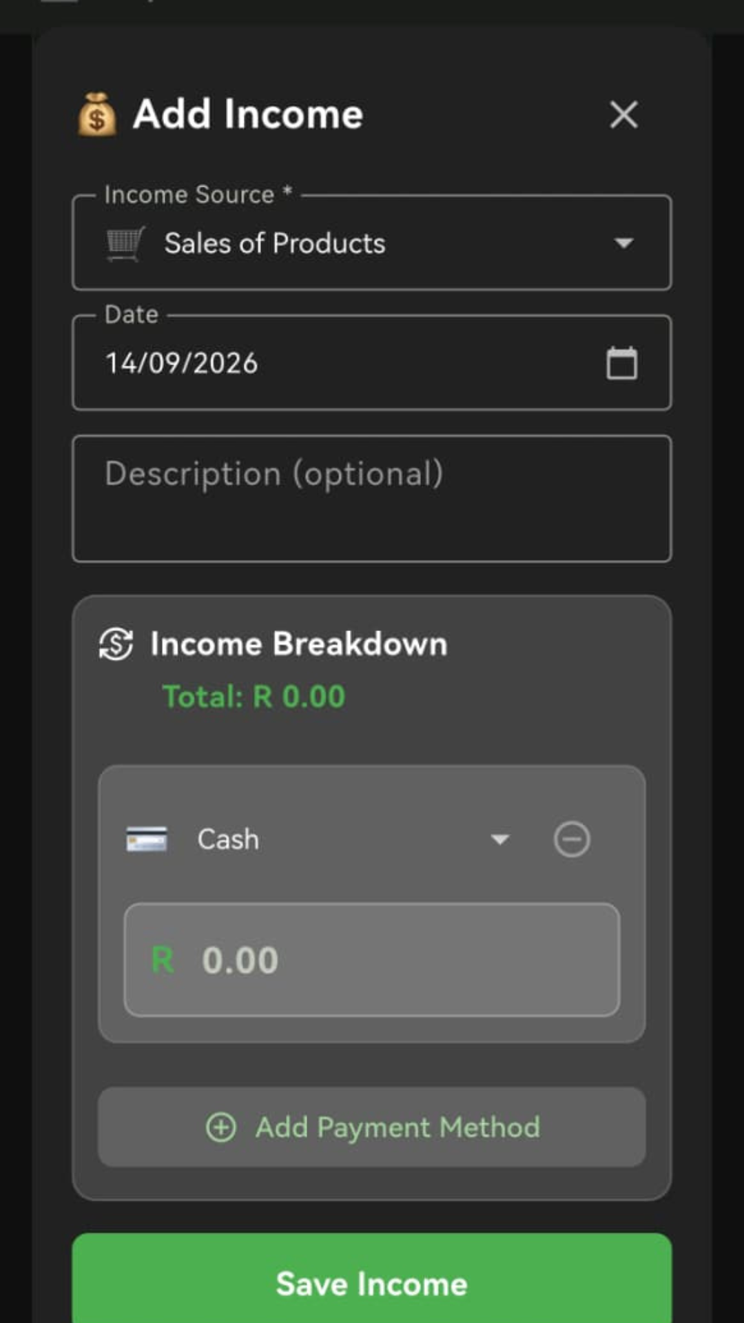Add Income