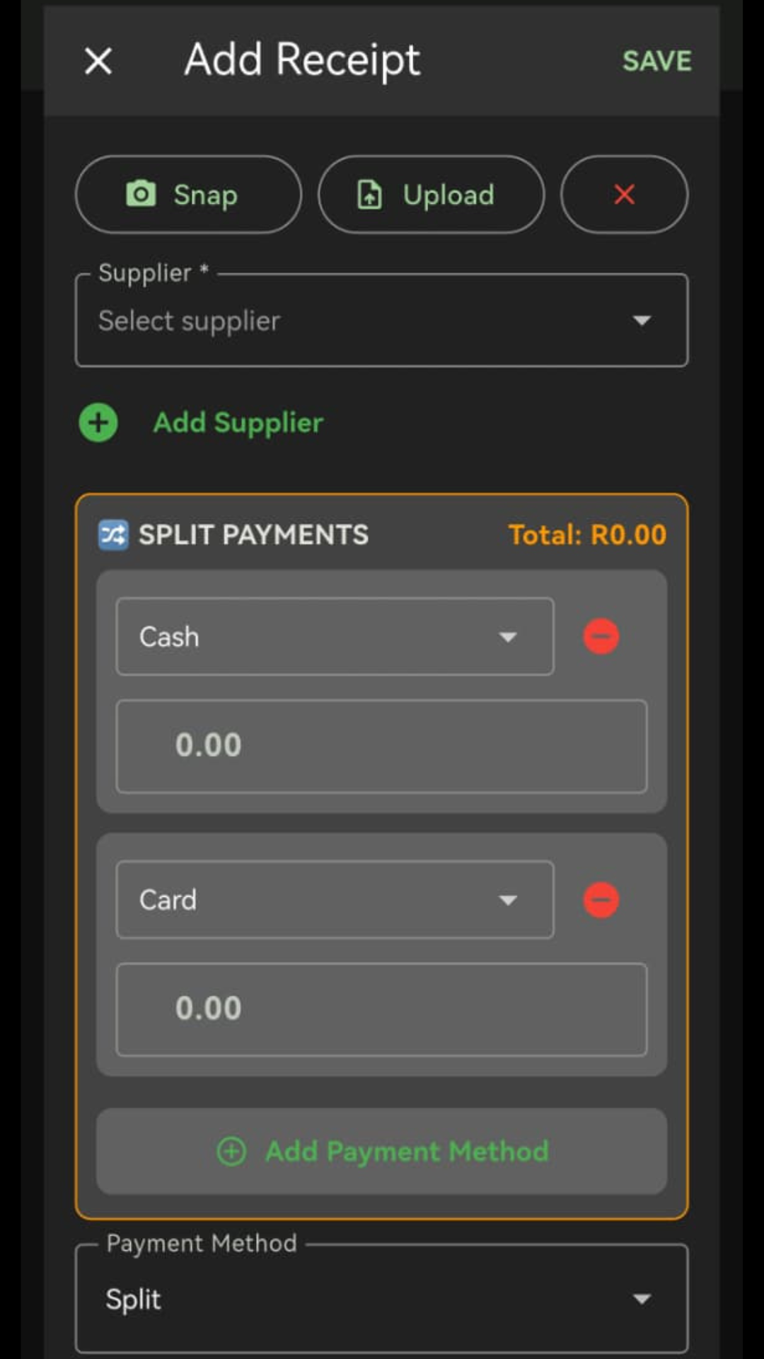 SlipSave360 Split Payments